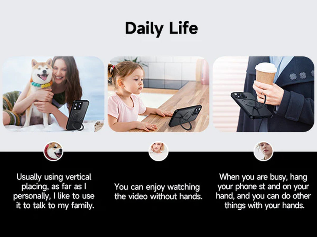 360° Invisible Magnetic Stand Phone Case