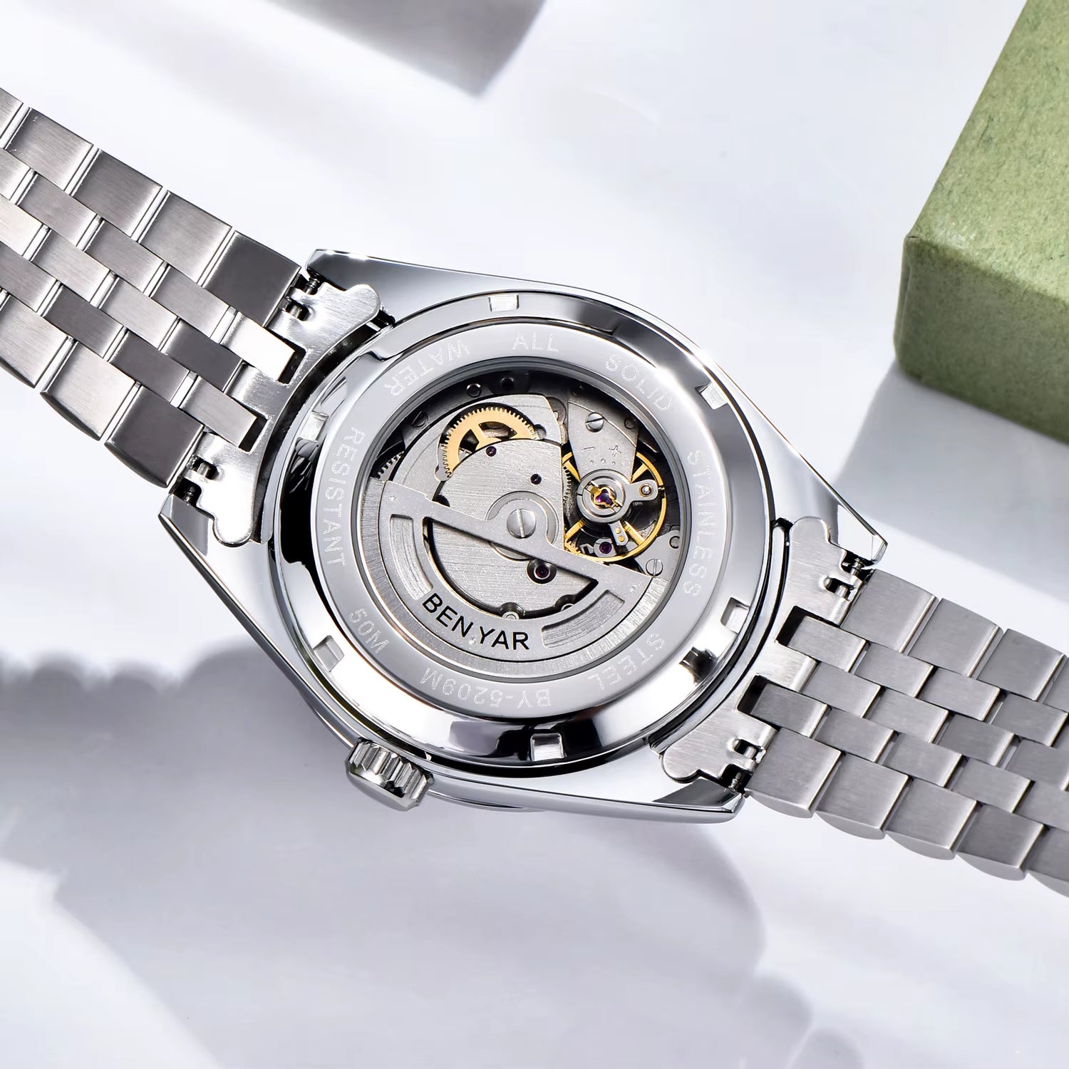 BENYAR Mens Watches Top Brand Luxury Man Mechanical Wristwatches Automatic Watch for Men Waterproof Sports Stainless Steel Clock