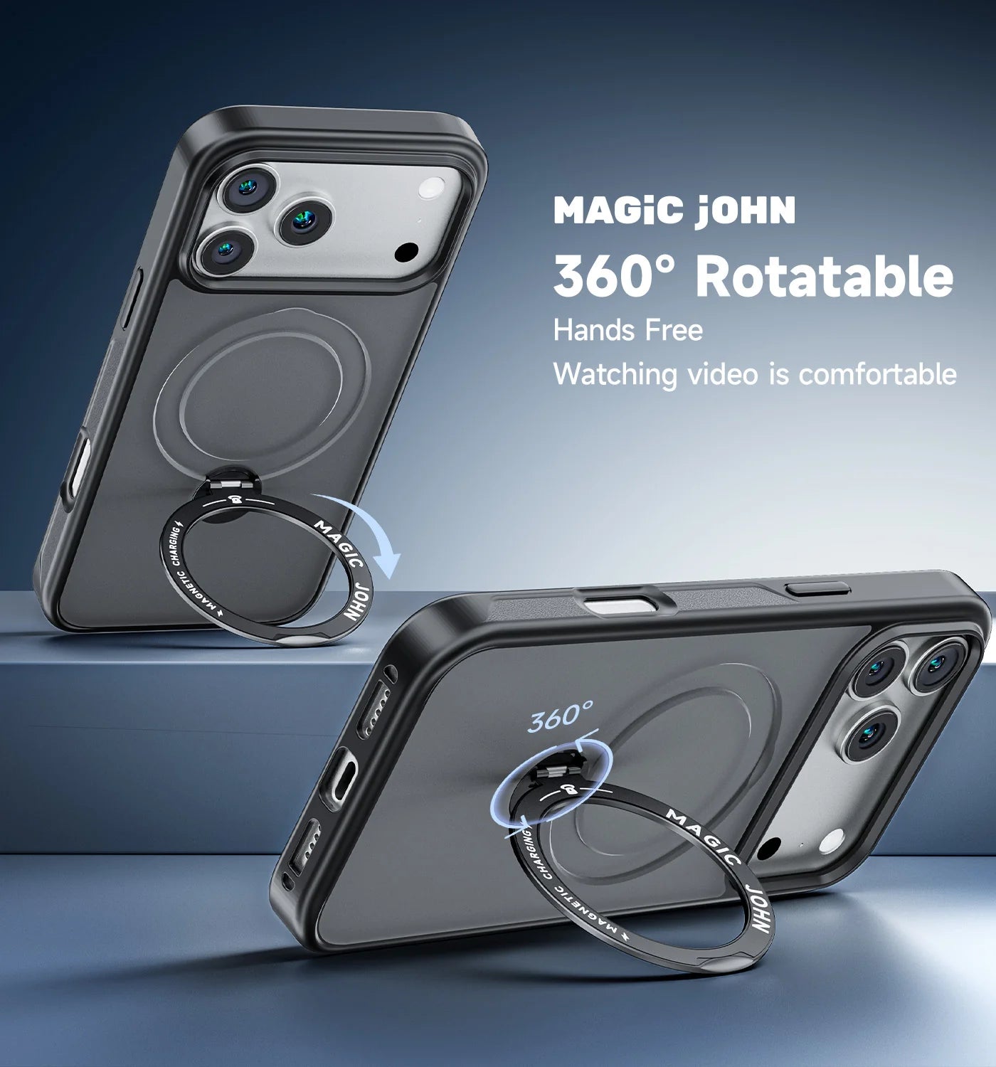 360° Invisible Magnetic Stand Phone Case