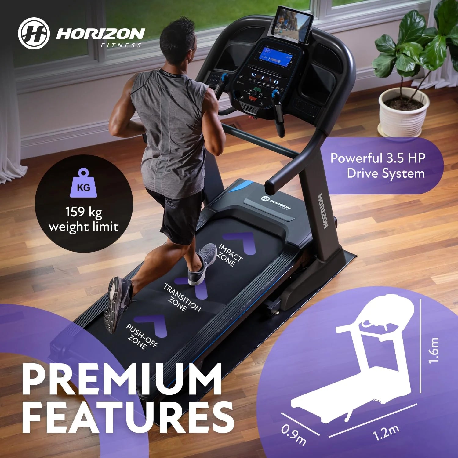 Horizon 7.4AT-24 @Zone Treadmill