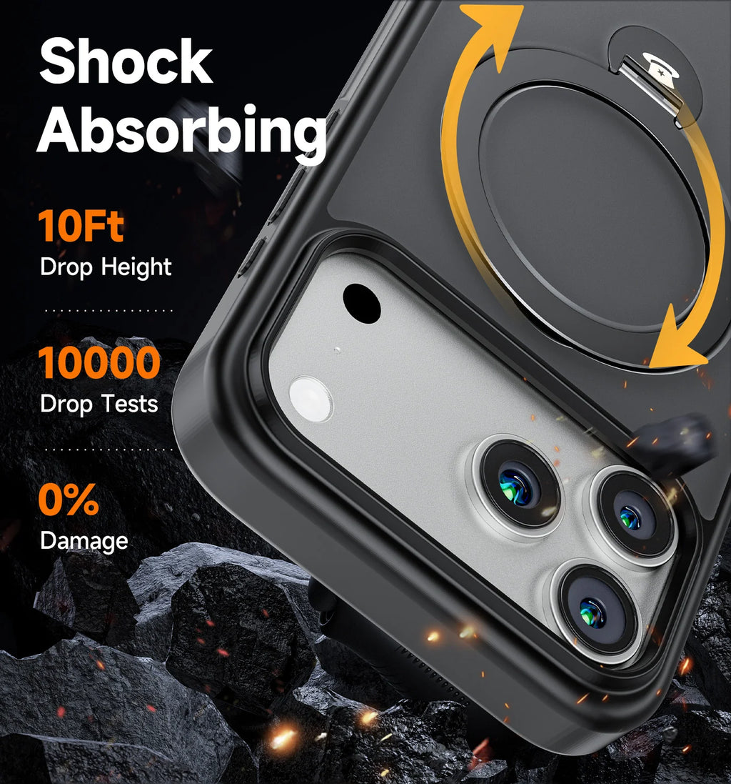 360° Invisible Magnetic Stand Phone Case