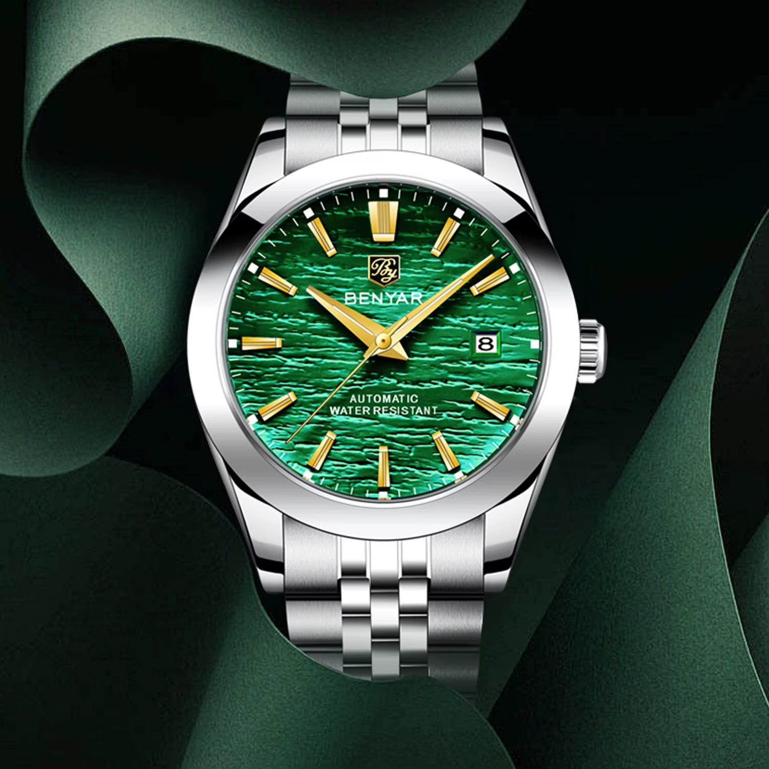 BENYAR Mens Watches Top Brand Luxury Man Mechanical Wristwatches Automatic Watch for Men Waterproof Sports Stainless Steel Clock