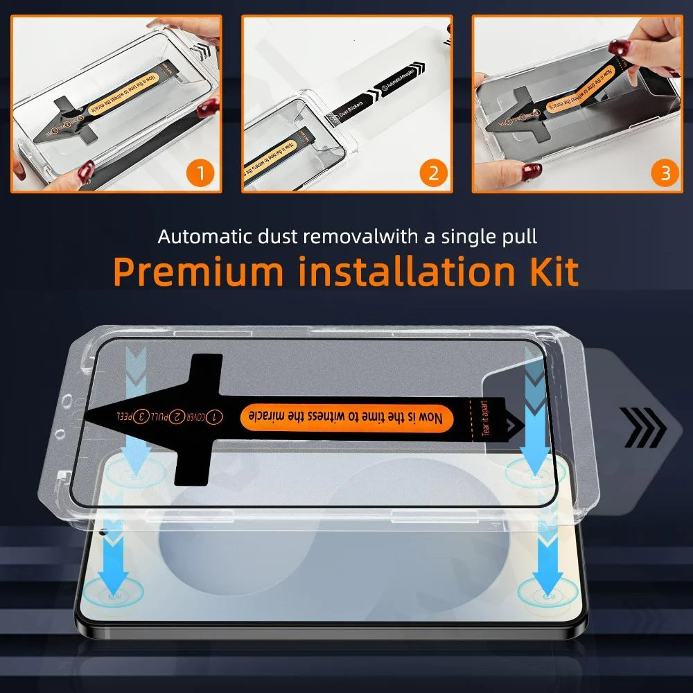 2 Pack for Samsung Galaxy Z Fold 7 6 5 Tempered Glass Screen Protector Auto Dust-Elimination Bubble Free HD Clear