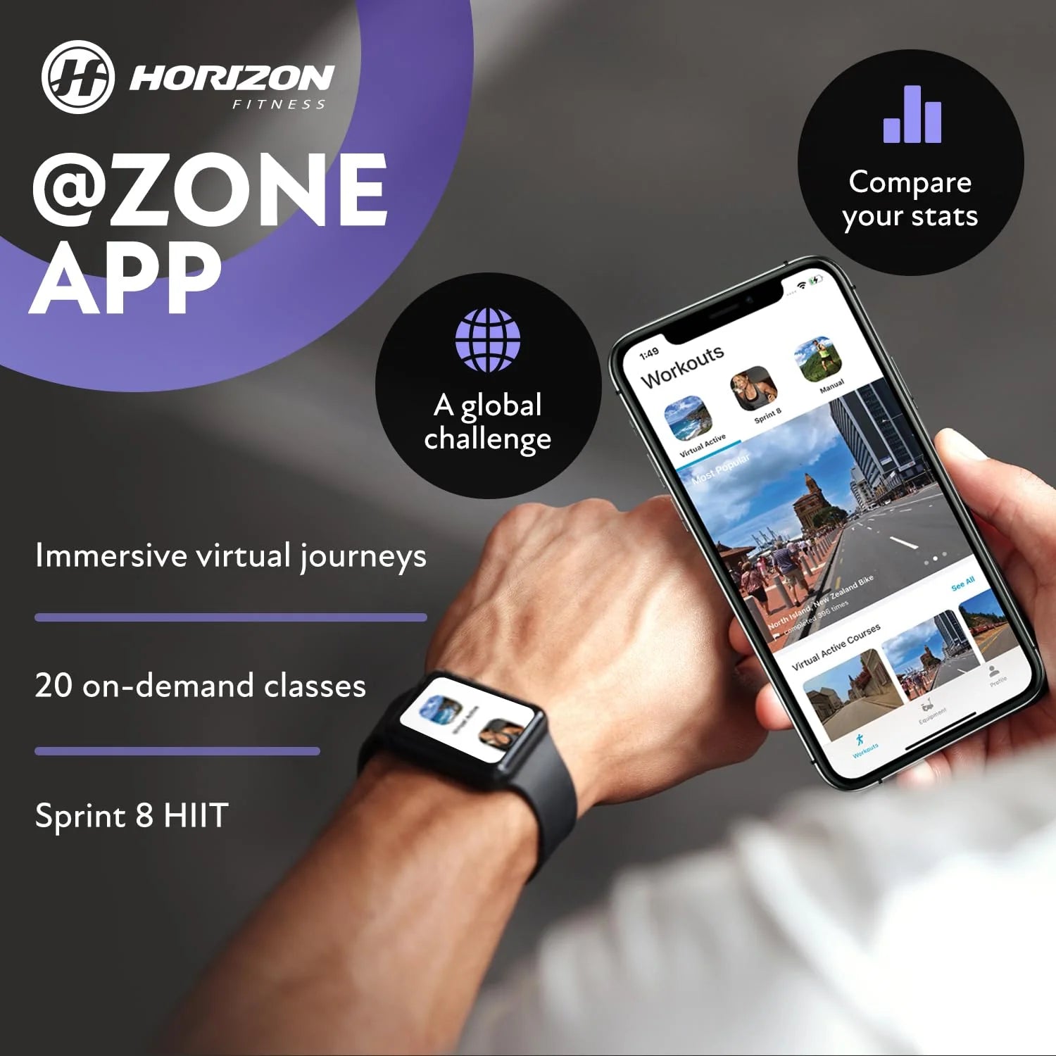 Horizon 7.4AT-24 @Zone Treadmill